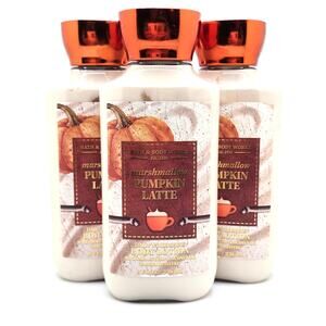 New Bath & Body Works Marshmallow Pumpkin Latte Body Lotion 3pk
